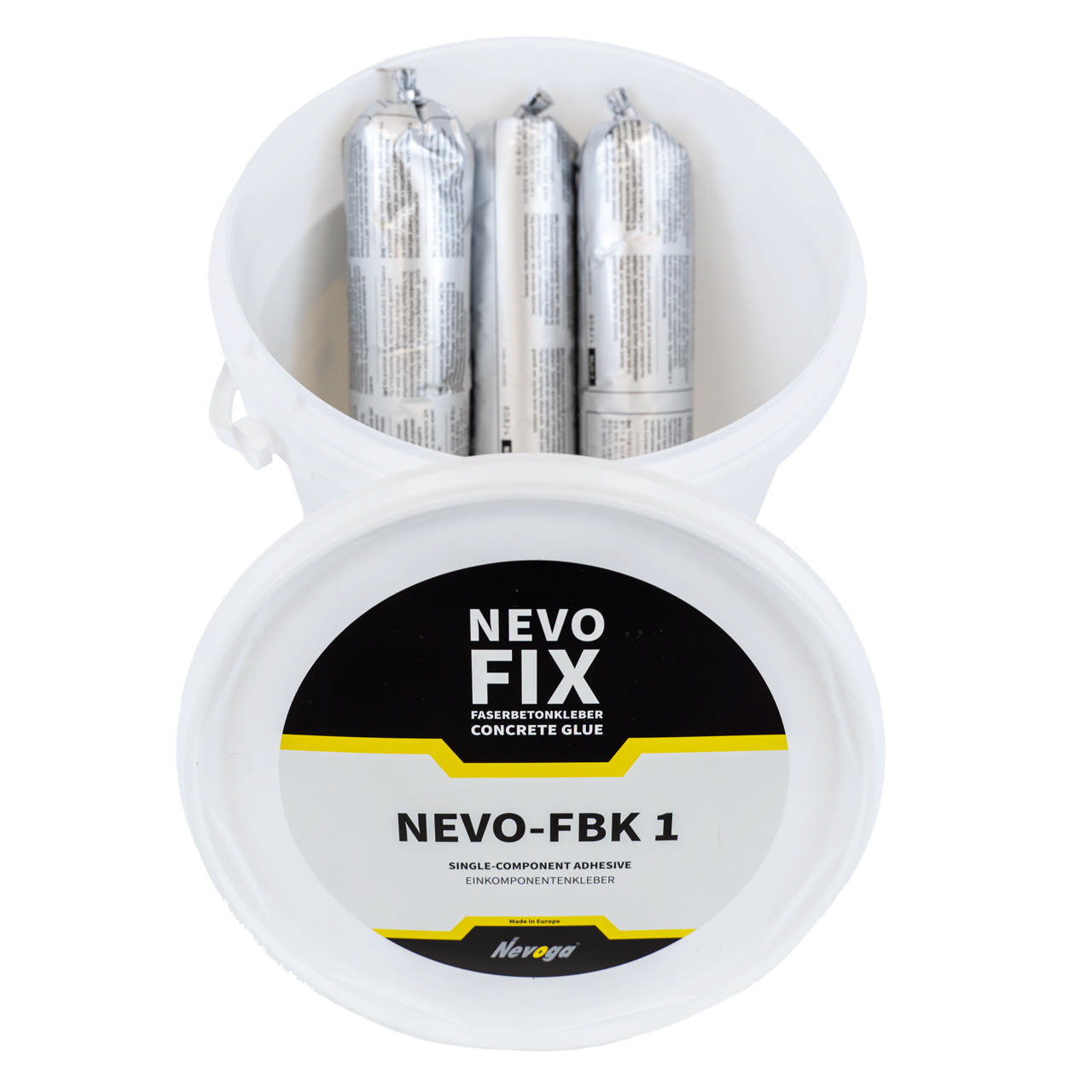 1K klæber til iklæbning af betonkonus. 500 g/pose