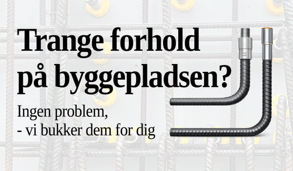 Bukkede armeringskoblinger i B550B med ETA-godkendelse