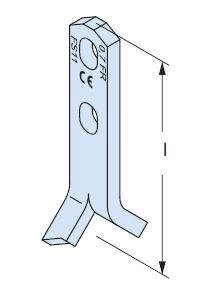 TPA-FS Halfen splitanker. Ubehandlet