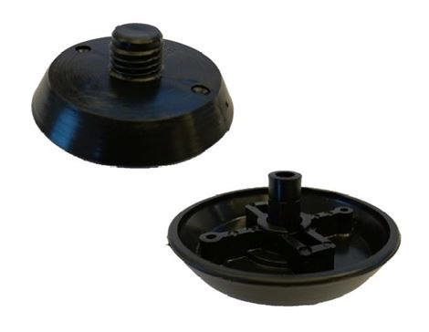 M16-20 insertsholder med sømplade og tap. Sort