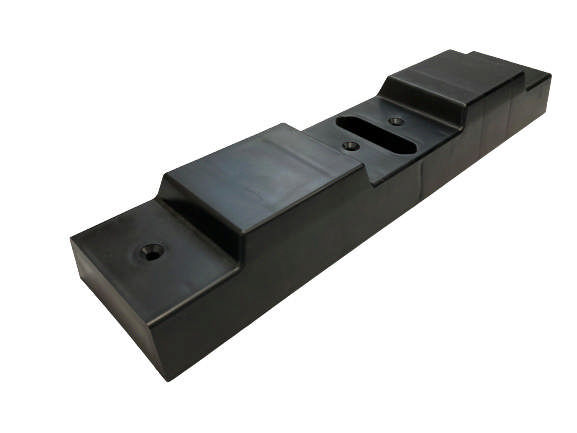 Bøjleholder 400x90x51 mm. Ø12 mm. Sort PP