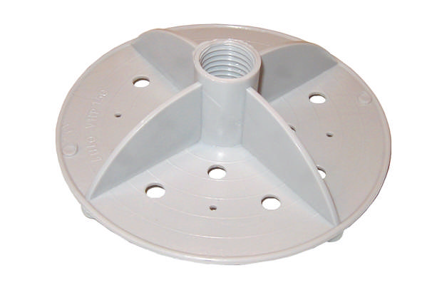 SKRUEFIX FP 47 rund fod til gevindrør. 47 mm høj