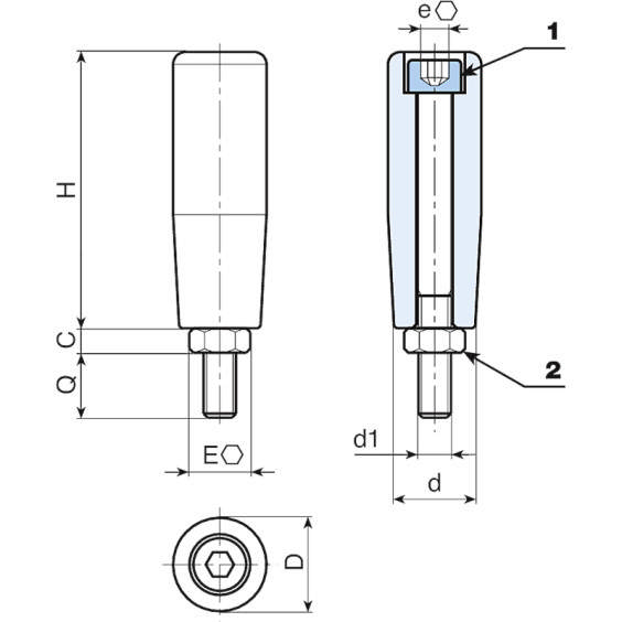 Drejelig ballegreb type M144