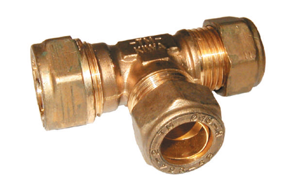 Komp. Tee t/CUrør 10 mm  VA/GDV