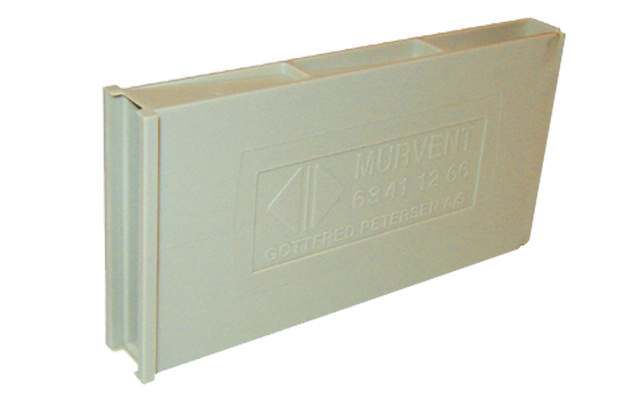 Dræn- og ventilationsventil. Grå. 105x55x12 mm