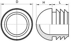 Dupsko halvkugleformet ø16-ø60