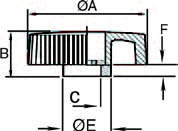 Håndmøtrik ø31 for M6 møtrik
