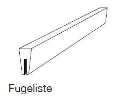 Plastliste type F. Længde 2,00 meter
