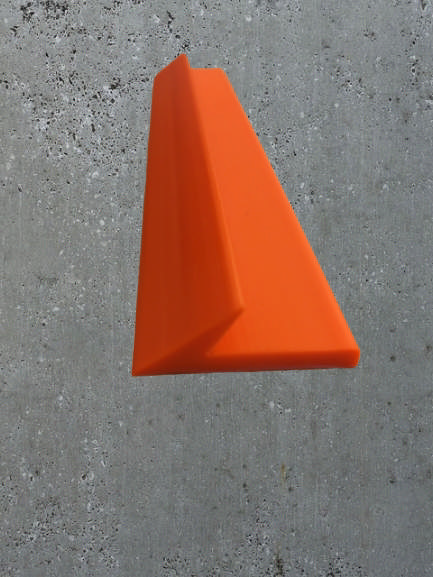 Fasliste 10x15x14x2.520 mm med fane. Orange