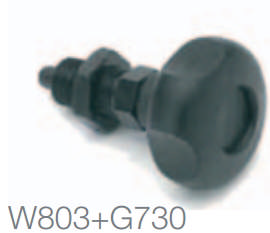 Positioneringsbolte type803 u/stop m/kontramøtrik