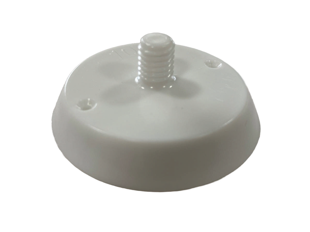 M10 insertsholder Ø58 mm m/sømflade. Hvid