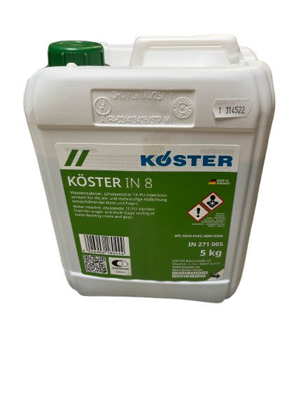 KÖSTER 1K Injection IN 8. PU vand-reaktivt foam. 5 kg