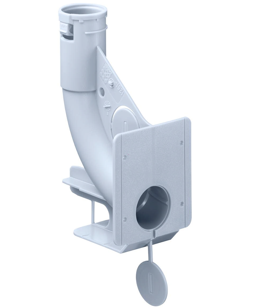 Endestykke væg-loftovergang rør u/klæber