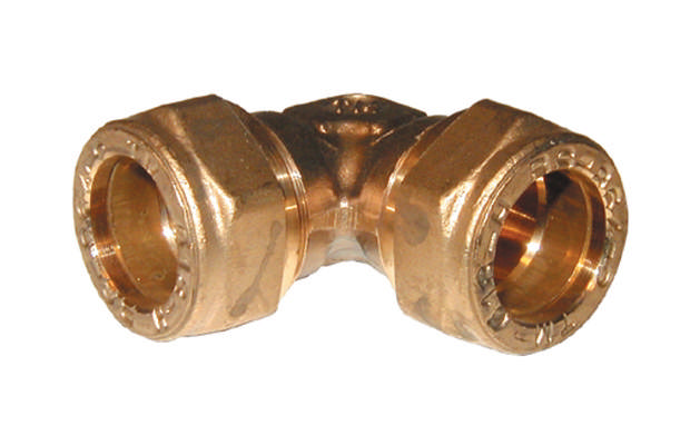 Komp. Vinkel 90° t/CUrør 10-28 mm  VA/GDV