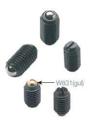 Fjedrende trykstifter m/kærv og kugle type W830